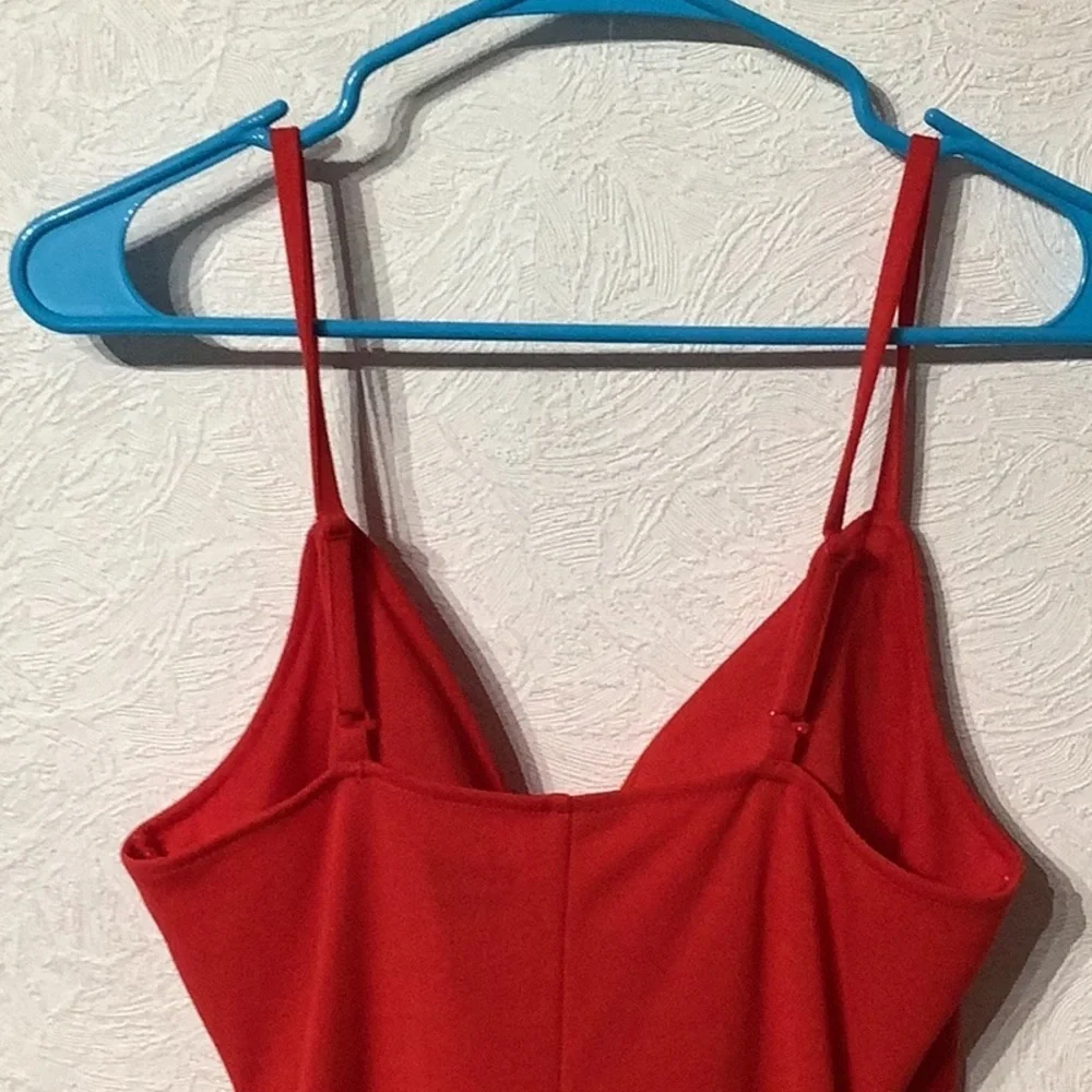 Planet Gold NWOT - Sz M - Red Asymmetrical elegant Wrap Dress